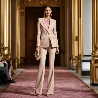 Outfity pro operu Elegantní, Sportovní s Růžová/Fialová Elegantní Halenka/Halenkové Body/Zavazovací Halenka/Halenka s Nafouknutým Rukávem/Halenka s Dlouhým Rukávem/Rozverná blůza/Halenka s Mašlí/Halenka s Trychtýřovým Límcem/Halenka s Volánem/Neobvyklá Halenka About You "Moderní svatební host Outfit"Look: Styl, Rad, Emo, Elegantní
