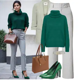 Outfit sa Tamnozelena/Neon boje/Zeleno Poslovna Obuća/Vintage Pumpa/Salonka Na Visoku Petu/Salonka & Visoki Pet/Udobna pumpa/Elegantna Cipela/Pumpica S Visokim Prednjim Dijelom/Veganska cipela MARCO TOZZI "Elegantan izgled"