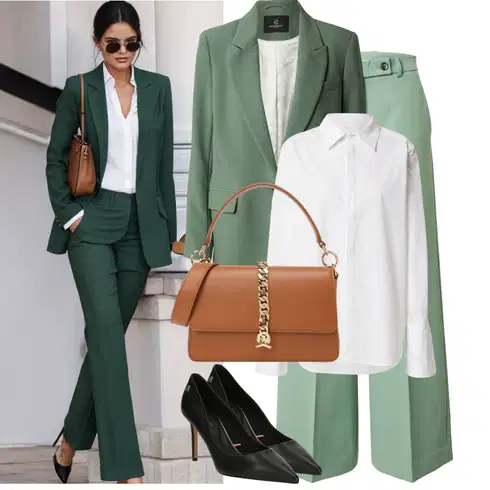 Kombinace Zelená/Světle zelená Plisovaná kalhoty/Široká Kalhoty/Kalhoty se Štěrbinou/Marlene Kalhoty/Kalhoty s nášivkou uprostřed/Kalhoty s Vysokým Pasem/Business Kalhoty/Obleková Kalhoty/Palazzo Kalhoty lovechild 1979 kombinovat s Krémová/Bílá Košile/Halenka se Stojatým Límcem/Žehlení odolná blůza/Blůza s nášivkou na lokti/Blůza s knoflíčkem/Neobvyklá Halenka/Halenka s Dlouhým Rukávem/Halenkové Body/Oversize Halenka/Businessová Halenka/Dlouhá Halenka/Slip-on Halenka rÆre by lorena rae