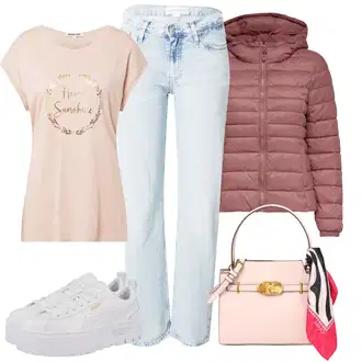 Outfit sa Svjetloplava Traperice Ravne Nogavice/Boyfriend Jeans/Skraćene Traperice/Dad Traperice/Girlfriend Traperice/Traperice s Prorezom/Traperica Niskog Struka/Mom Jean/Formalna Košulja/Muška Kožna Jakna/Vintage traperice Calvin Klein Jeans "Proljetni outfit"