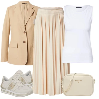 outfit mit Top brez rokavov/Top za plažo Drykorn "Modni pomladni outfit"