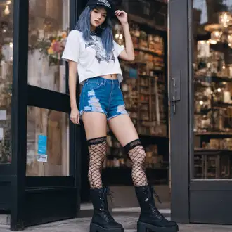 Grungy Outfiti Šola mit Bela/Krem/Roza Majica s kratkimi rokavi/Majica s potiskom/Majica & Top/Lepa Majica/Grafična majica/Tiskana majica/Športna majica Just Cavalli "Najboljši Egirl videz"Look: Odra, Krst, Dan plaže, Koncert, Šola