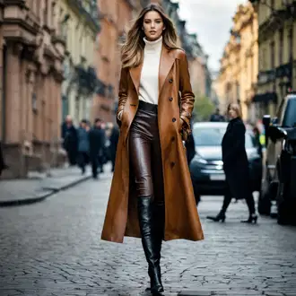 Outfity do práce s zimní obuví "Obchodní Kožený Vzhled"