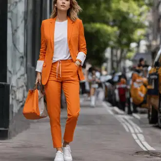 Suit outfits "Oranžni Lässig Hosenanzug Look"