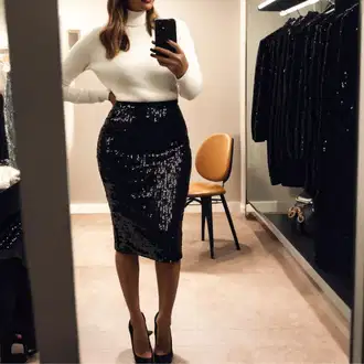 Outfity na Nový rok "Outfit Černobílá Party"