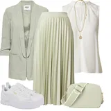 Oblečení se sukní midi na knoflíky image