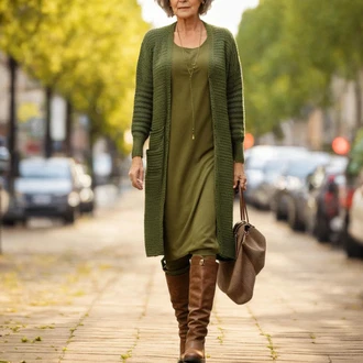 Elegantní Dlouhé Outfit s Tmavě zelená Šaty Na Ramínko/Dlouhé Šaty/Maxi Šaty/Empire šaty/Plisované Šaty/Šaty s výstřihem/Dlouhé Letní Šaty About You "Outfit s nadkolenkami od 60 let"Look: Boho, Disko, Elegantní, Irský, Jazz, Mom, Old Money, Romantický, Univerzitní, Slavnostní
