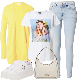 outfit mit Usnjena Jakna ESPRIT "Outfit za Sprehod"