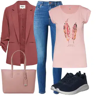 Svatovski gost Outfit sa Pink Hlača Velika Veličina Only "Ulični Stil Odjeće"