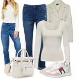 Modré Džíny Slouchy Outfity image