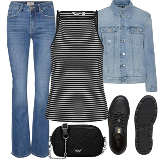 Flared Outfit s Světle modrá/Modrá VERO MODA "Outfity pro jaro"