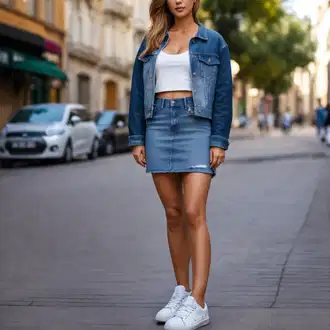 Kombinacije s mini suknjom za ljeto "Party odjeća Casual"