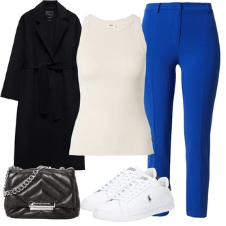 outfit mit Khaki/Bež/Rjava/Bela Športna majica/Klasična Dolžina/Majica brez rokavov/Pleteni vrh/Moški čevlji levi's ® "Lepa pomladna oprava"