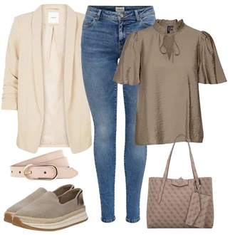 outfit mit Bež/Rjava Nizki čevelj s platformo/Superge brez vezalk/Poletne superge/Mula espadrila/Plata Espadrila TOMS "Popolna za pomlad"