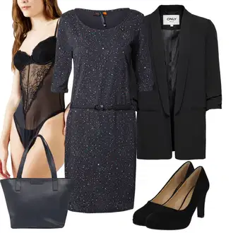 Outfit sa Crna/Ljubičasta/Siva Čipkasti Bodiji/Čipkasti grundjac/Mesh Bodij/Grudnjak prsnog kroja/Body s žicom/steznik/Korselet/Tijelo bez žica Abercrombie & Fitch "Proljetna odjeća"