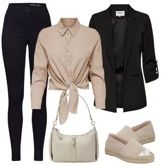 Visok Outfit sa Crna/Tamnoplava Samtaste Tajice/Traper Tajice/Tajice Visokog Struka/Jeggings/Pletena Tajica/Podstavljena Tajica/Oblikovana Tajica/Kožna Jakna/Treggings/Tople Tajice Noisy may "Lagana odjeća"