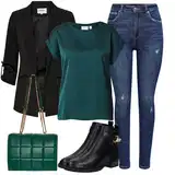 Crne S Remenom Gumene Gležnjače Outfiti image