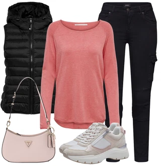 Outfit s Černá/Tmavě modrá/Khaki Cargo Kalhoty/Cargo Tepláky/Motorkářská kalhoty/Skinny Kalhoty Only "Perfektní na jaro"