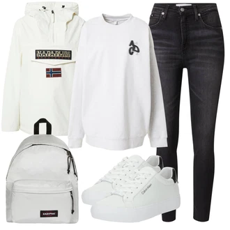 outfit mit Usnjena Jakna Calvin Klein Jeans "Popolna pomladna obleka"