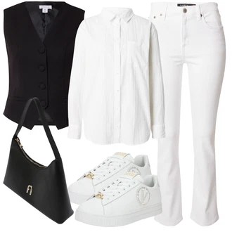Visok pas outfit mit Bela/Krem Kavbojke Visokega Pasu/Kavbojke z Razporkom/Ženske 7/8 Kavbojke/Gležnarji/Moška majica/Odrezane Kavbojke/Šiškata Kavbojka Polo Ralph Lauren "Popolna pomladna obleka"