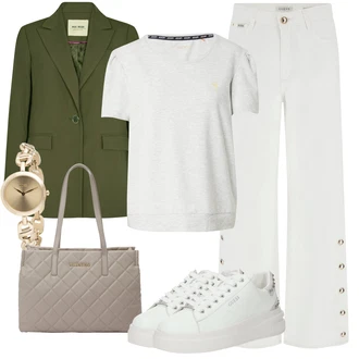 outfit mit Khaki/Rjava/Siva/Bež Torba za čez ramo/Pisarniška torba/Previjalna torba/Vrečka za prenašanje/Nakupovalka/Napihnjena torba/Poslovna torba/Nakupovalna torba/Torba za čez ramo valentino "Popolna pomladna obleka"