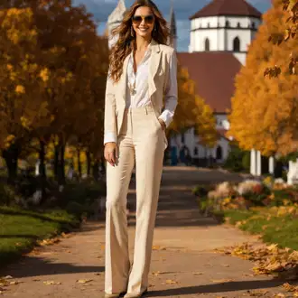 Ležérní outfity pro nevěstu do matričního úřadu "Podzimní křestní vzhled"