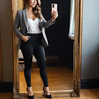 outfit "Pogovor za službo jeans outfit"