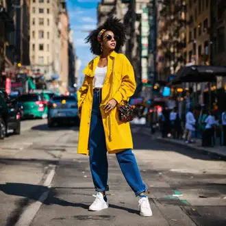 Cool outfity Móda pro plnoštíhlé s Šedá/Tmavě šedá/Světle šedá/Tmavě modrá Kožená Pánská Bund/Pánské tričko/Džíny Volného Střihu/Zimní bunda/Džín s Širokou Nohavicí/Termální Džíny/Džíny s Rozparkem/Zvonové Džíny Rich & Royal, Bílá/Krémová Krátký Top/Tílko s ořezem/Halenka Bez Rukávů hoermanseder x about you "Pohodlný outfit z 90. let"