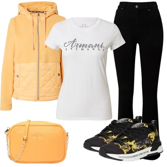 outfit mit Črna/Rumena Superga Superge Luknjasta/Superge Nizka/Ozka Superga/Poletne superge Versace Jeans Couture "Pomladanski Outfit"