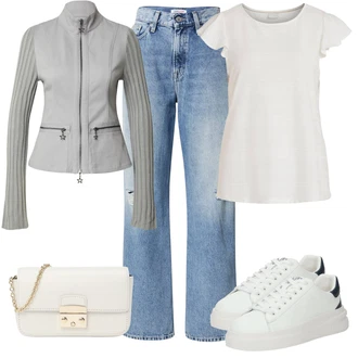 outfit mit Superga Superge z Bleščicami/Superge z ježkom/Teddy Superga Guess "Pomladanski Outfit"