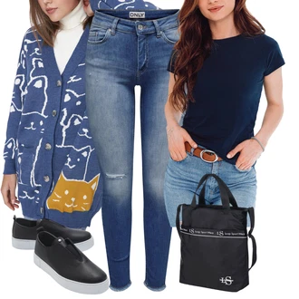outfit mit Športni nahrbtnik/Vrečka za prenašanje/Nakupovalna torba/Torba za telovadnico/Nakupovalka/Men's Bags loap "Pomladanski Outfit"