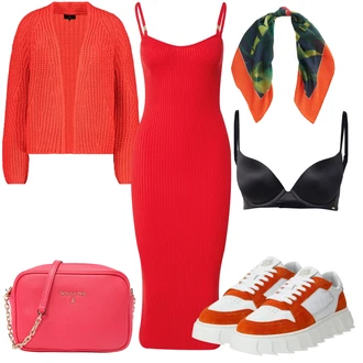outfit mit Oranžna/Mešane barve Bandana/Pokrivalo Naglavna ruta/Šal Polo Ralph Lauren "Pomladanski Outfit"
