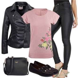outfit mit Črna Women's Casual shoes/Ravni čevelj/Loafer Čevelj/Trotteur boto "Pomladanski Outfit"