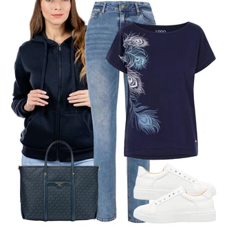 50. leta outfit mit Svetlo modra/Modra Kavbojke Usnjene Čevlje/Kavbojke na Poteg/Ozke Kavbojke/Push up Kavbojke/Kavbojke z Razporkom/Kavbojke Visokega Pasu/Girlfriend Kavbojke/Odrezane Kavbojke/Gležnarji/Ženske 7/8 Kavbojke volcano "Pomladanski Outfit"Look: 50. leta, Klasična, Preproste, Vintage