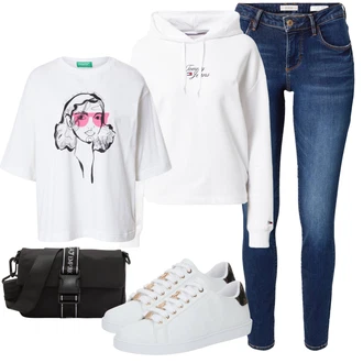 outfit mit 3/4 majica United Colors of Benetton "Pomladanski Outfit"