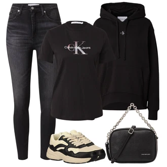 outfit mit Usnjena Jakna Calvin Klein Jeans "Pomladanski Outfit"