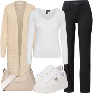 outfit mit Teddy Superga/Superge z ježkom/Superge z Bleščicami Guess "Pomladanski Outfit"