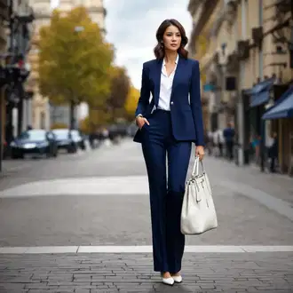 Outfit sa Plava/Ljubičaste boje/SvjetloPlava/TamnoPlava Odijelo Dvoredni Sako/Bavarski Sakoi/Kožna Jakna za Muškarce/Kratki Sako/Kožna jakna za muškarce/Oversize Sako Trendyol "Poslovni izgled s blazerom"