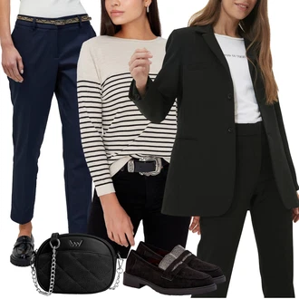 Kratka outfit mit Rdeča/Bela/Rjava/Bež Jopica Kardigan z okroglim izrezom Trendyol "Poslovni Outfit- գործնական"
