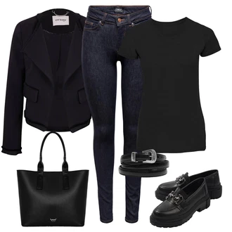 outfit mit Ženski Pas brez Zaponke/Klasični pasovi/Pas z Žepom/Sproščeni pas/Srajčni ovratnik moodo "Poslovna oblačila"