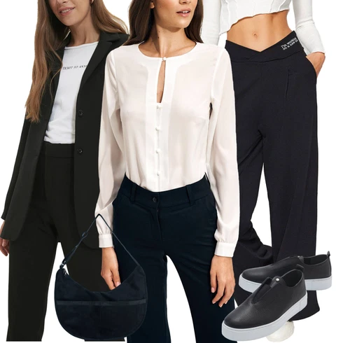 Široke Hlače kombinirajte z Moderni hlačni kostim/Hlačna Obleka za Poroko/Baggy Hlače/Hlače za Obleko/Športno eleganten hlačni kostim/Široke Trenirke/Plisirane spredaj hlače/Hlače z Visokim Pasom/Hlače z Razporkom/Svečani Hlačni Kostimi/Culotte Hlače/Tradicionalne Hlače/Boyfriend Hlače/Paperbag Hlače/Plisirane Hlače/Eleganten hlačni kostim Trendyol, Rjava/Škrlatna/Modra/Temno modra Uniforme Jakne/Dolge Jakne/Jopice Ajour/Volne Jakne/Prehodne Jakne/Slip-on jakne/Jakne s 3/4 Rokavi/Trajnostne Jakne/Jakna srajka Trendyol, Bluze iz Muslina/Elegantne Bluze/Šifonka bluza/Bluze s Stoječim Ovratnikom/Vrhovi Bluze/Bluzaste Bodije nife, luvishoes, Črna/Temno modra/Modra Torbe za čez ramo/Torbe iz filca/Vrečke iz blaga/Vrečka za prenašanje/Torbice za okrog pasu/Velike torbe/Baguette torbe art of polo