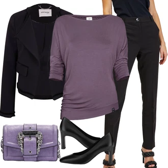 outfit mit Ovitek za majico/Kratka majica/Majica Vrh/Srajca Carmen/Slap-izrez majica/Priložnostni Vrh/Klasična Dolžina/3/4 majica woox "Poslovna oblačila"