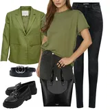 Pants outfits Umetno usnje za dame image