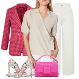 Mešane barve Visoke petke outfiti za dame image