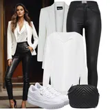 Kombinace halenek a kožených kalhot image