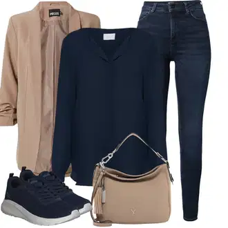 Zakopčaj dolje Outfit sa Tamnoplava Bluza s gumbom/Bluza koja se ne pegla/Slip-on Bluza/Poslovna Bluza/Bluza Dugih Rukava/Kožna jakna za muškarce/Bluza s Podignutim Ovratnikom/Bodija Bluze/Svilena bluza/Jednobojna Bluza Vila "Lagana odjeća"