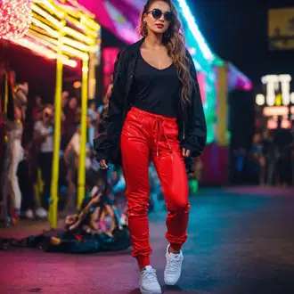 Kombinacije za festival Coachella sa Crna/Bijela Debele Tenisice/Kožna tenisica/Cipela za Trekking/Zimske tenisice/Gležnjača na Vezanje Desigual "Seksi Rave Odjeća"Look: Elektro, Coachella, Koncer