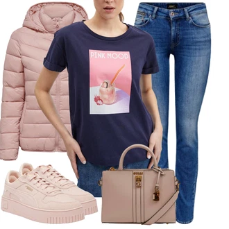 Outfity se stylem Kovbojka s Modrá/Tmavě modrá/Růžová/Bílá/Hnědá Only "Skvělý pro volný čas"Look: Premium, Egirl, Elegantní, Bezešvé, Pohodlný, Měkká dívka, Trendový, Kovbojka, Sexy, Ležérní, Disko, Cool, Western