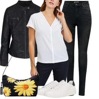Outfity pro volný čas Zima s Černá/Bílá/Tmavě šedá Only "Skvělý pro volný čas"