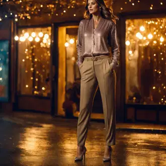 Outfity na Nový rok "Slavnostní outfit s kalhotami"